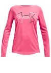 Under Armour Kids Large Logo Long Sleeve T-Shirt, Pink