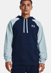 Under Armour UA Rival Colour Block Hoodie, Academy & Breaker Blue