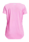 Under Amour Girls Glitter Logo T-Shirt, Pink