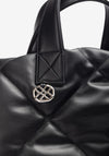 Unisa Karen Quilted Satchel Handbag, Black