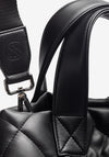 Unisa Karen Quilted Satchel Handbag, Black