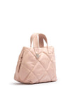 Unisa Karen Quilted Satchel Handbag, Blossom Pink