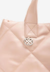 Unisa Karen Quilted Satchel Handbag, Blossom Pink