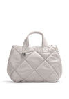 Unisa Karen Quilted Satchel Handbag, Ivory