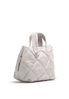Unisa Karen Quilted Satchel Handbag, Ivory