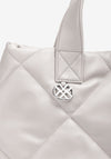 Unisa Karen Quilted Satchel Handbag, Ivory