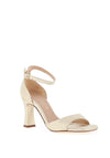 Unisa Safira Leather Chunky Heeled Sandals, Gold