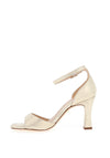 Unisa Safira Leather Chunky Heeled Sandals, Gold