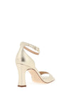 Unisa Safira Leather Chunky Heeled Sandals, Gold