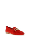 Unisa Buyo Suede Chain Loafer, Scarlet
