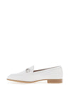 Unisa Dalcy Leather Chain Loafer, White