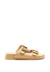 Unisa Cuttler Leather Buckled Sandals, Size UK8/EU42, Beige
