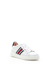 Unisa Farola Woven Stripe Leather Trainers, White