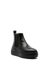 Unisa Leather Chunky Platform Ankle Boot, Black