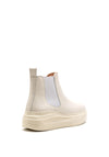 Unisa Leather Chunky Platform Ankle Boot, Ivory