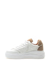 Unisa Leather Fraile Chunky Trainers, White and Nude