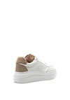Unisa Leather Fraile Chunky Trainers, White and Nude