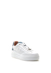 Unisa Leather Fraile Chunky Platform Trainers, White and Blue