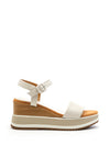 Unisa Kollana Wedge Platform Leather Sandals, Ivory