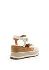 Unisa Kollana Wedge Platform Leather Sandals, Ivory