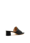 Unisa Kozan Leather Block Heel Mule Sandals, Black