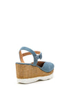Unisa Layosaks Suede Wedged Sandals, Blue