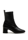 Unisa Leather Square Toe Heeled Boot, Black