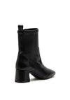 Unisa Leather Square Toe Heeled Boot, Black