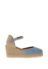 Unisa Caceres Suede Espadrille Wedges, Jean Blue