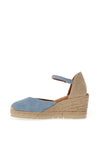 Unisa Caceres Suede Espadrille Wedges, Jean Blue