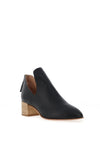 Unisa Mulere Leather Cut Out Block Heel Boots, Black
