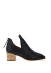 Unisa Mulere Leather Cut Out Block Heel Boots, Black