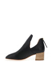 Unisa Mulere Leather Cut Out Block Heel Boots, Black