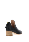 Unisa Mulere Leather Cut Out Block Heel Boots, Black