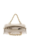 Valentino Handbags Ocarina Quilted Small Barrell Bag, Ecru