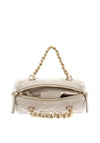 Valentino Handbags Ocarina Quilted Small Barrell Bag, Ecru
