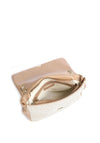 Valentino Handbags Daiquiri Woven Shoulder Bag, White & Camel