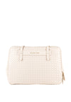 Valentino By Mario Doxy Cross Stitch Satchel Bag, Stone