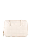 Valentino By Mario Doxy Cross Stitch Satchel Bag, Stone