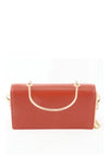 Valentino Sand Flap Over Satchel, Rosso
