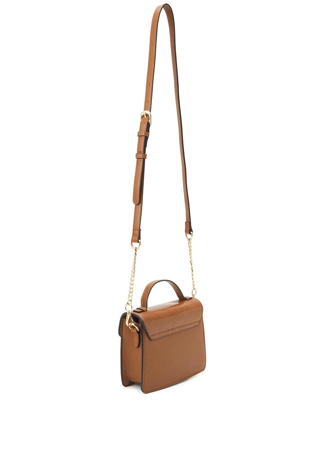 Valentino Carrie Mini Crossbody Bag, Reptile Cuoio