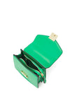 Valentino Handbags Carrie Mini Crossbody Bag, Reptile Verde