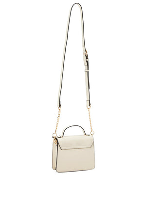 Valentino Carrie Mini Crossbody Bag, Reptile Ecru