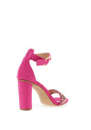 REDZ Suede Embellishment Heeled Sandals, Fuchsia