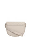 Valentino Handbags Half Moon Blush Debossed Crossbody Bag, Ecru