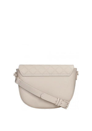 Valentino Handbags Half Moon Blush Debossed Crossbody Bag, Ecru
