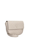 Valentino Handbags Half Moon Blush Debossed Crossbody Bag, Ecru