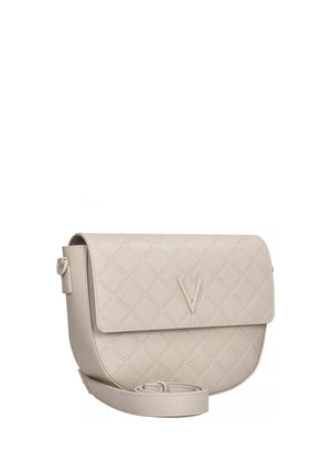 Valentino Handbags Half Moon Blush Debossed Crossbody Bag, Ecru