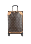 Valentino Handbags Liuto Logo Print Suitcase, Brown