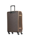 Valentino Handbags Liuto Logo Print Suitcase, Brown